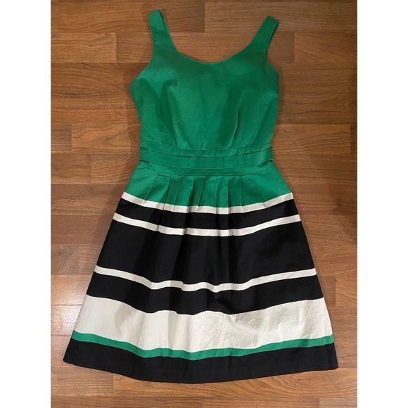 The Limited Dresses & Skirts - The Limited Green Striped Summer Spring Dress Size 0